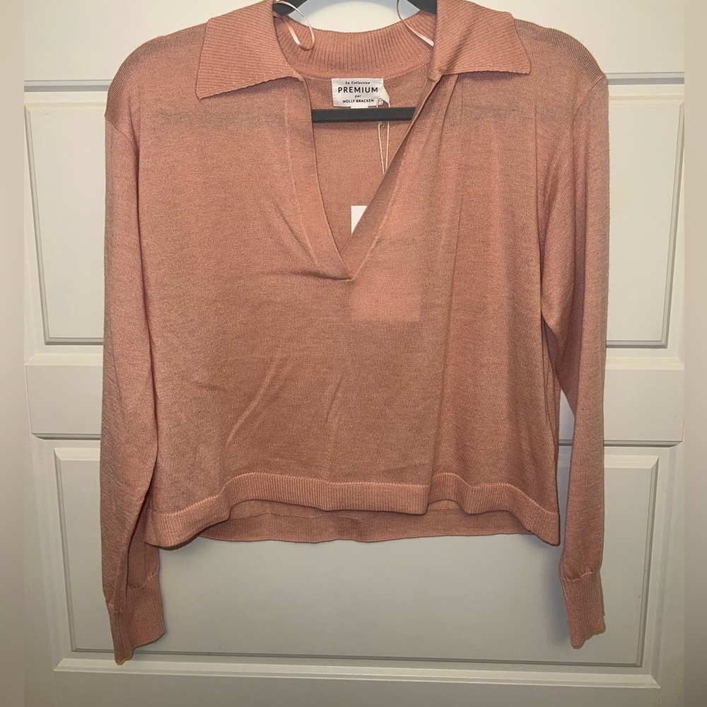 Premium my molly bracken vneck collared sweater